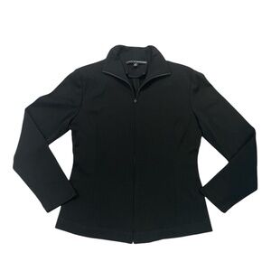 Ellen Tracy Wool Blazer Casual Jacket Black Size 8